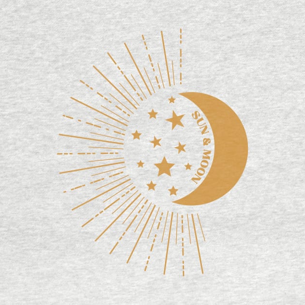 Celestial Sun & Moon Shirt, Sun Moon Stars Tee, Mystical Tee, Moon and Stars, Bohemian Tshirt by Coffee Conceptions